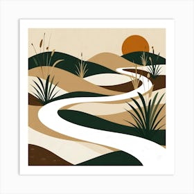 Desert Road Art Print