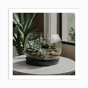 Succulent Terrarium Art Print