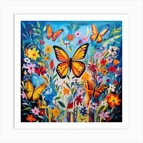 Butterfly Garden Art Print