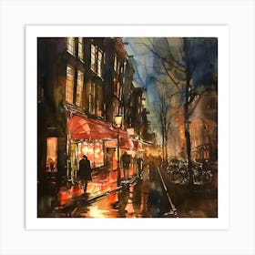 Amsterdam Red Light District at Night Series 2 Art Print