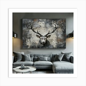 Stag Painting Art Print