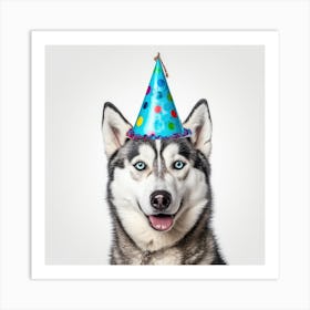 Birthday Husky Art Print