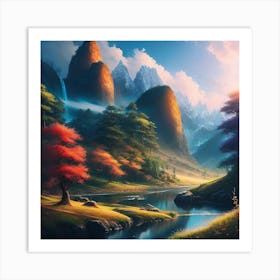 Landscape Painting 92 Art Print