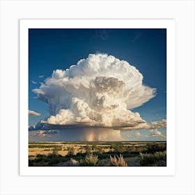 Cumulus Clouds Towering High Creating An Overcast Day In A Natural Outdoor Landscape Cumulus Clou (4) 1 Art Print