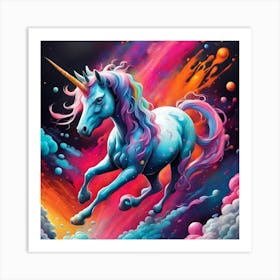 Galaxy Unicorn Art Print