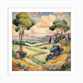 Landscapes 1905 Henri Edmond Cross Cartoon Art Print 0 1 Art Print