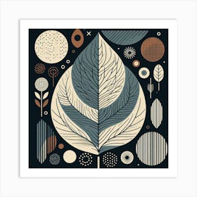 Scandinavian style, Aging leaf 2 Art Print