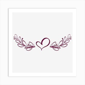 Heart Wreath Art Print