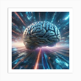 Futuristic Brain 37 Art Print