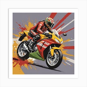 Motocross Rider Art Print