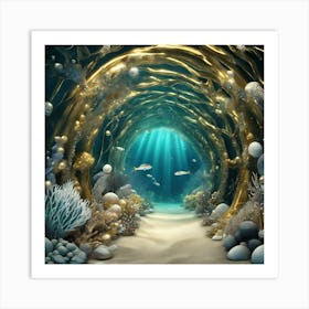 Underwater Tunnel 1 Art Print