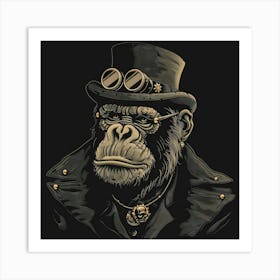 Steampunk Monkey 52 Art Print