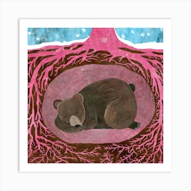 Bear In The Tree Art Print