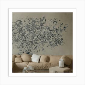 Floral Wall Decal 7 Art Print