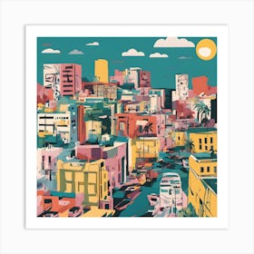 Cityscape Skyline Art Print