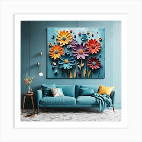 Colorful Flowers 3 Art Print