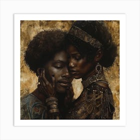 Echantedeasel 93450 African American Black Love Stylize 975 42752164 B824 4826 944c A106167a47bc Art Print