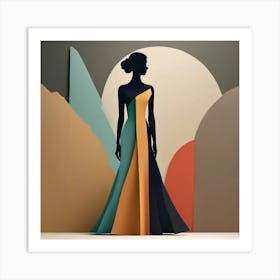 Woman In A Dress 2 Art Print