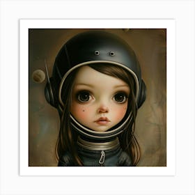 Little Girl In Space Art Print