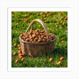 Basket Of Nuts Art Print