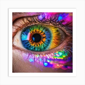 Rainbow Eye 10 Art Print