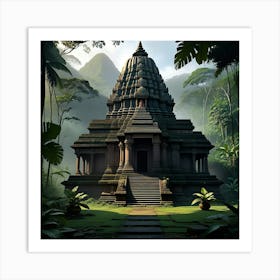 Temple In The Jungle 1 Art Print