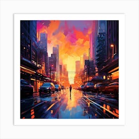 Sunset City Art Print