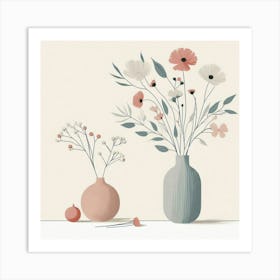 Flowers In Vases Art Print