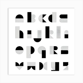 Abstract Alphabet Art Print