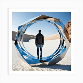 Man Standing In A Circle 1 Art Print