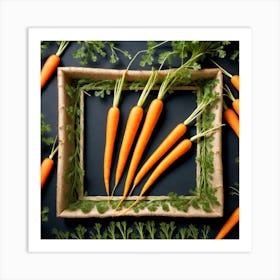 Carrots In A Frame 52 Art Print