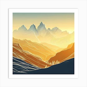 Mountain Landscape 1 Art Print