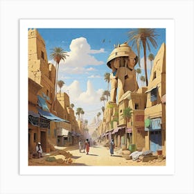 Egyptian City 1 Art Print