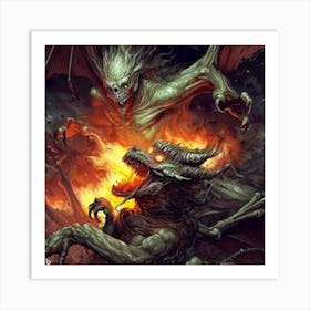 Demons Vs Demons Art Print