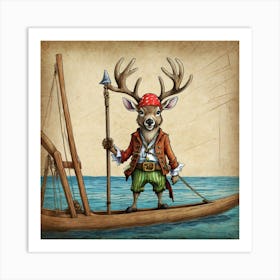 Pirate Deer 7 Art Print