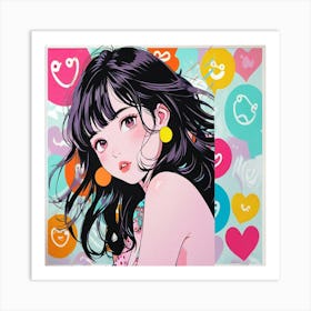 Kawaii Girl Art Print