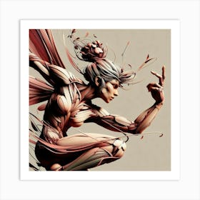 Woman With Wings 1 Art Print