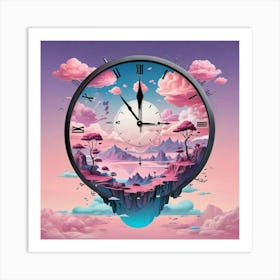 Triangle Geometric Clock Booble Marble Clock Frida Kahlo Clock Prismfold Clock Karma That Goes Around, Comes Around Circle Quote Clock Lucky Cat Clock (10) Art Print