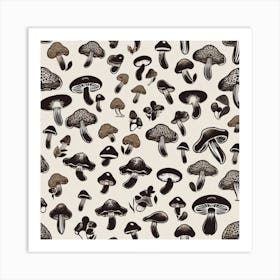 Mushroom Pattern 5 Art Print