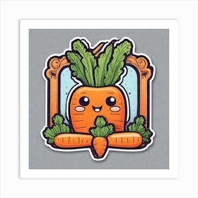 Carrot Sticker 6 Art Print