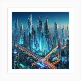 Futuristic Cityscape 103 Art Print