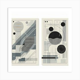 Abstract Set Of 2 Art Print