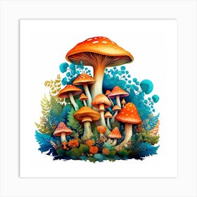 Mushroom Forest Art Print