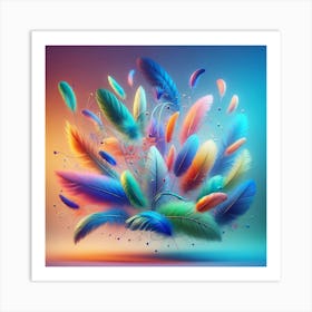 Colorful Feathers 2 Art Print