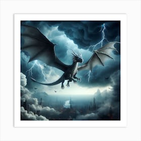 Dragon In The Sky Art Print