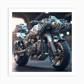 Futuristic Motorcycle 2 Art Print