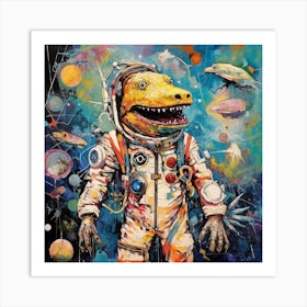 Lizard In Space Art Print