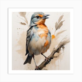 Bird On A Branch Art Print