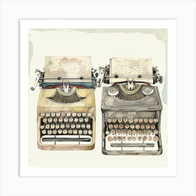 Old Typewriters Art Print