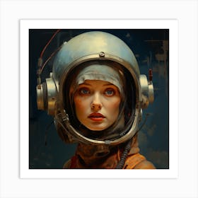 Portrait Of A Woman In Space Art Print